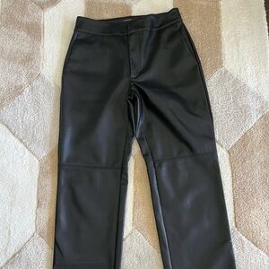 Black Faux Leather Pants